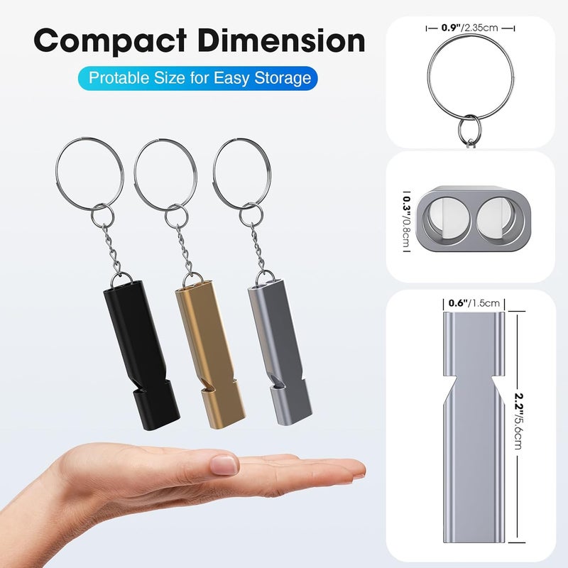 Braylin 3-Pack Emergency Whistles with Lanyard, Referee Whistle, Sports Whistles, Safety Whistle, Survival Whistle, Loudly Shrill, for Outdoor Sport, Various Competitions - Image 3